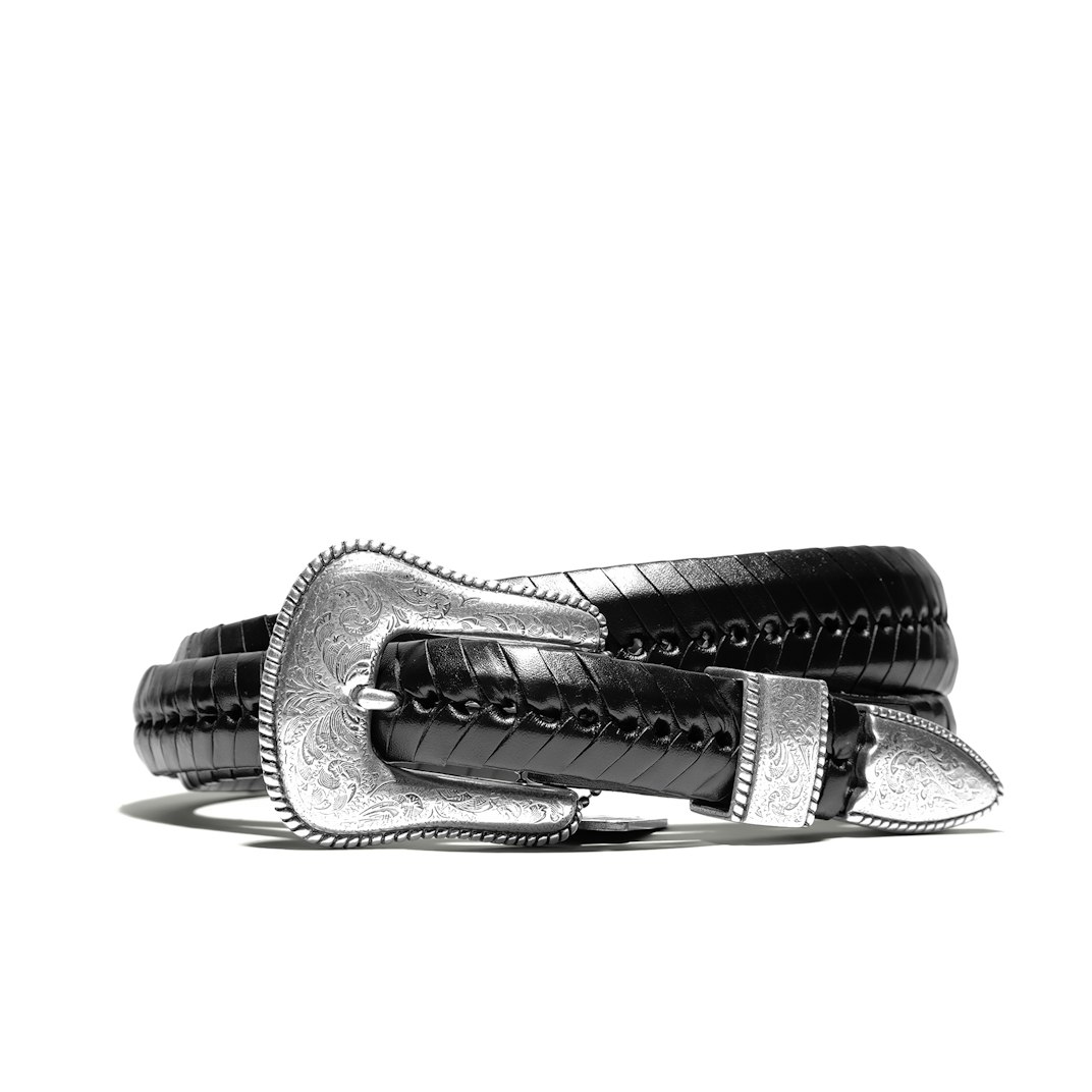 89025_Will_Leather_Goods_Tapered_Lace_Western_Belt_Black_01