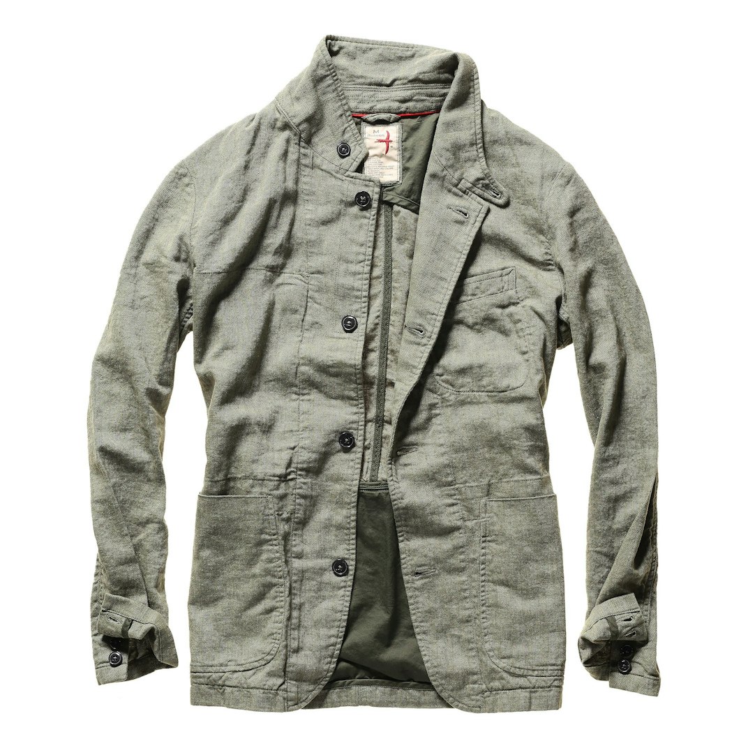 90552_Relwen_Tropical_Trap_Blazer_Light_Olive_Herringbone_01_Product_on_White