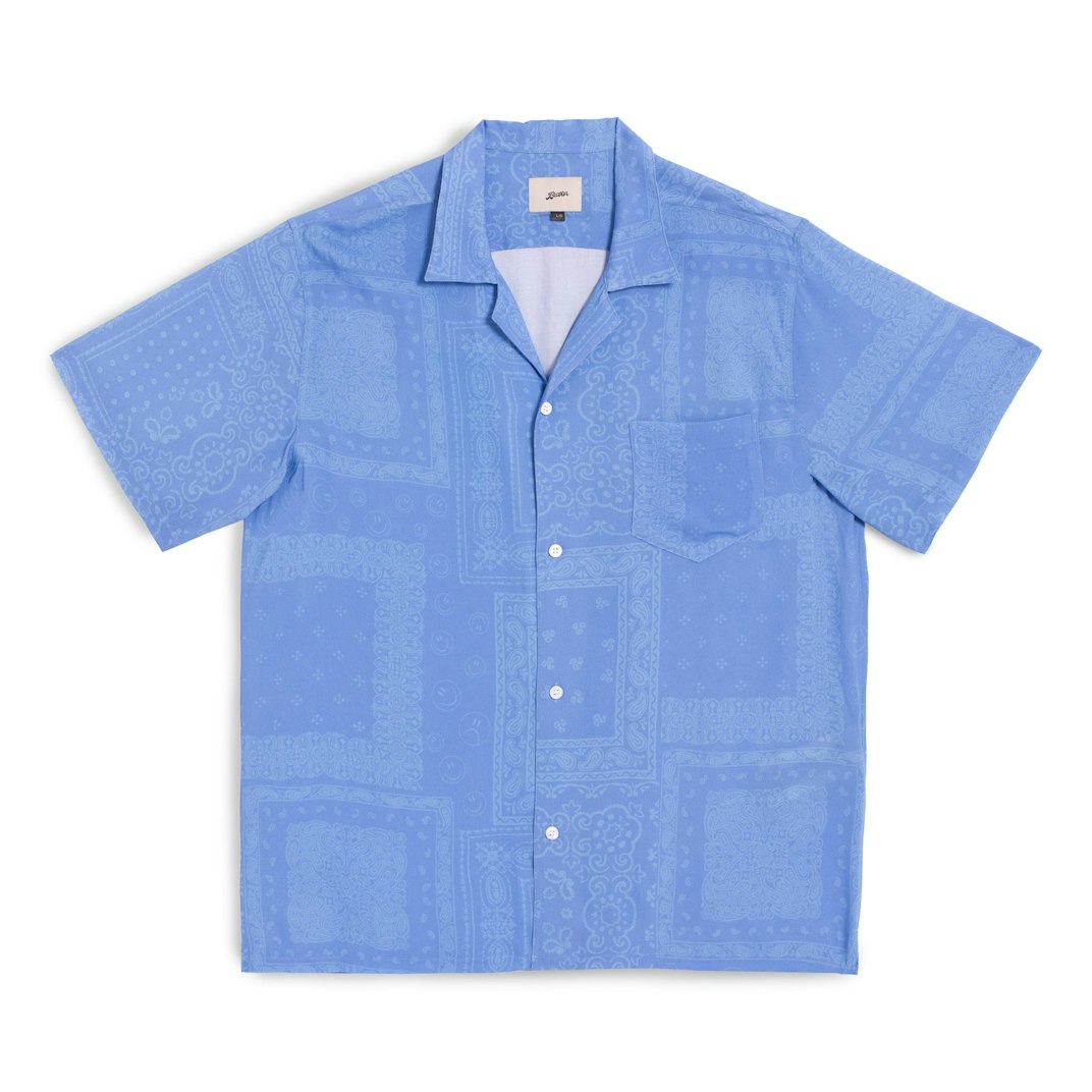 90885_Bather_Trunk_Co._Beach_Camp_Collar_Short_Sleeve_Shirt_Blue_Tonal_Bandana_01_Product_on_White