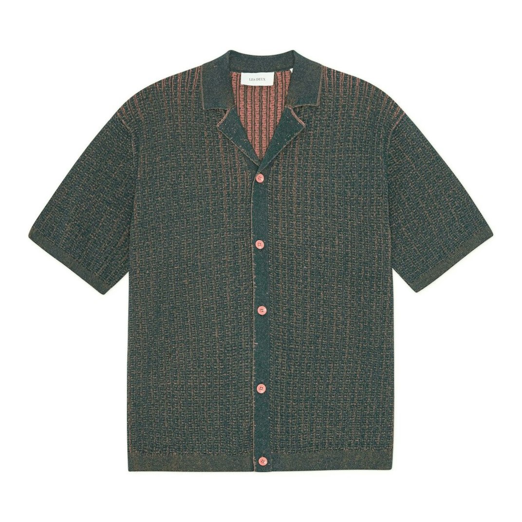 97134_Les_Deux_Evan_Button_Down_Sweater_Polo_Sea_Moss_Green_01_Product_on_White
